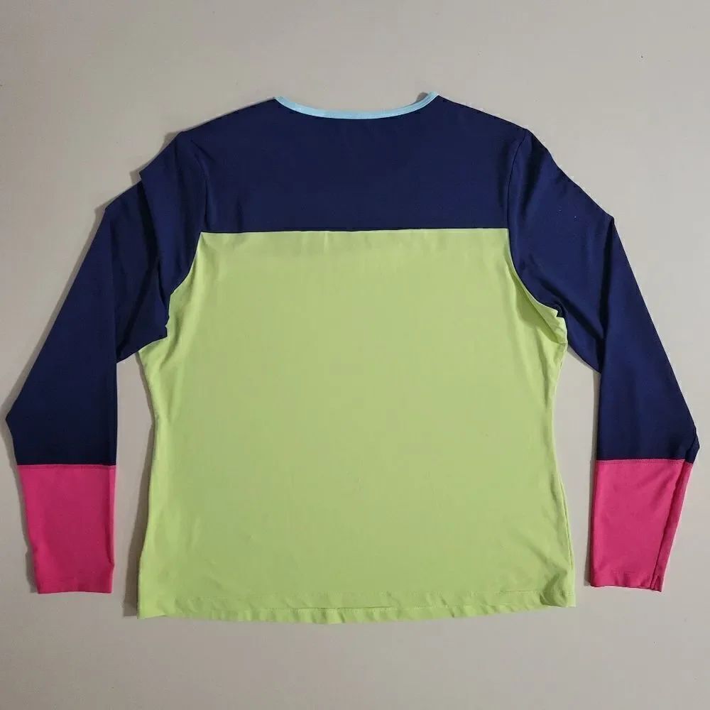 Women's Crew Neck Long Sleeve Rash Guard UPF 50 Sun Protection Modest Swim Tee - Picture 13 of 13